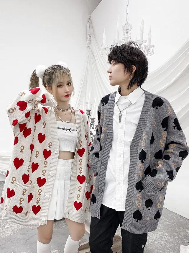 Winter women cute sweet sweater knit retro jacket-3