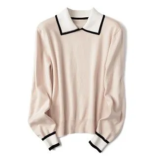 Лапел Книт Басиц Поло џемпер